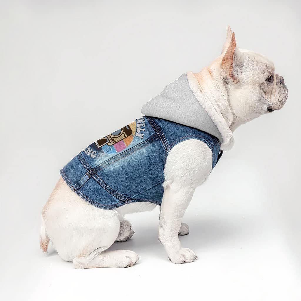 Pawsitively Dog Denim Jacket - Retro Camera - Quote Design - XL