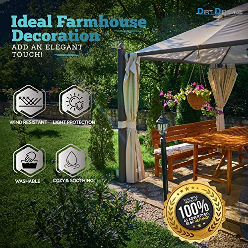 Dirt Defense Set Of 2: Canvas Drop Cloth Curtains 54"X108". Bedroom Curtains, Living Room Window Curtains & Outdoor Farmhouse Curtains. Classic Rustic Curtains Pair Cortinas Para Habitacion/Sala #TOP2