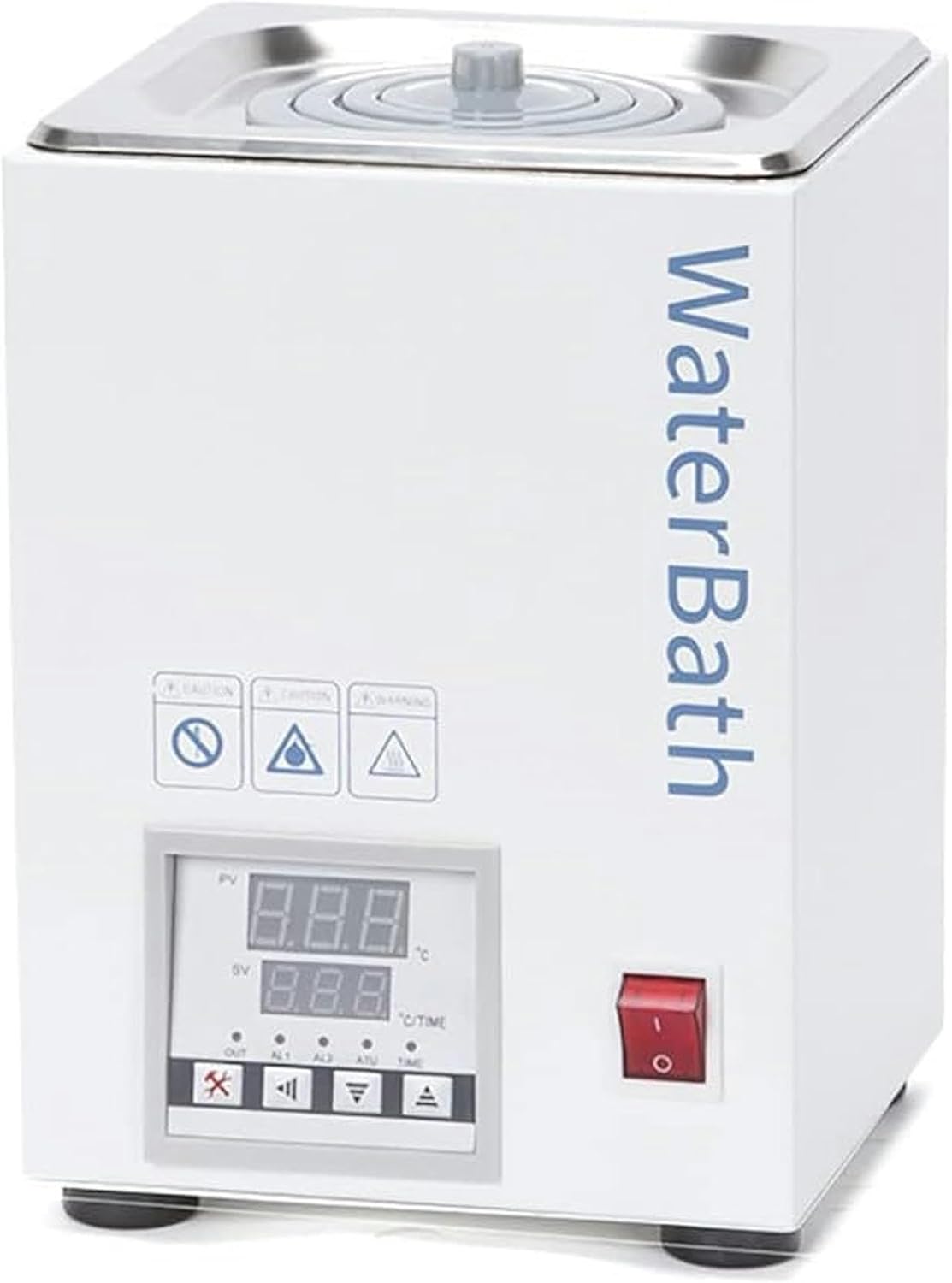 FLTRGO Digital Thermostatic Water Bath, 1/2/4/6 Hole Lab Water Bath Electric Heating Thermostatic Water Bath Lab Equipment, RT 5 to 100°C,Increments of 0.1°C, 0~999Mins Timing Function, 220V