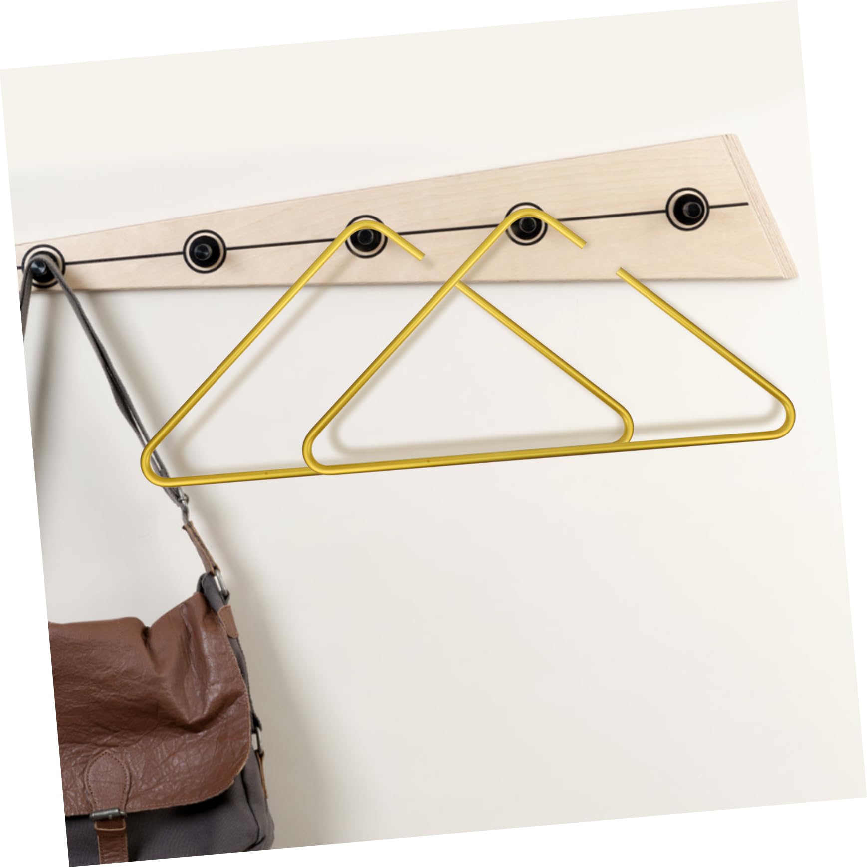 5 Perchas de Metal Doradas de Aleación de Aluminio Diseño Abierto Antideslizante para Colgar Vestidos y Chaquetas en Armarios Resistentes al Desgaste