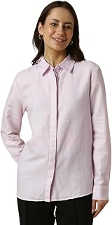 Allen Solly Women Pink Solid Long Sleeves Shirt