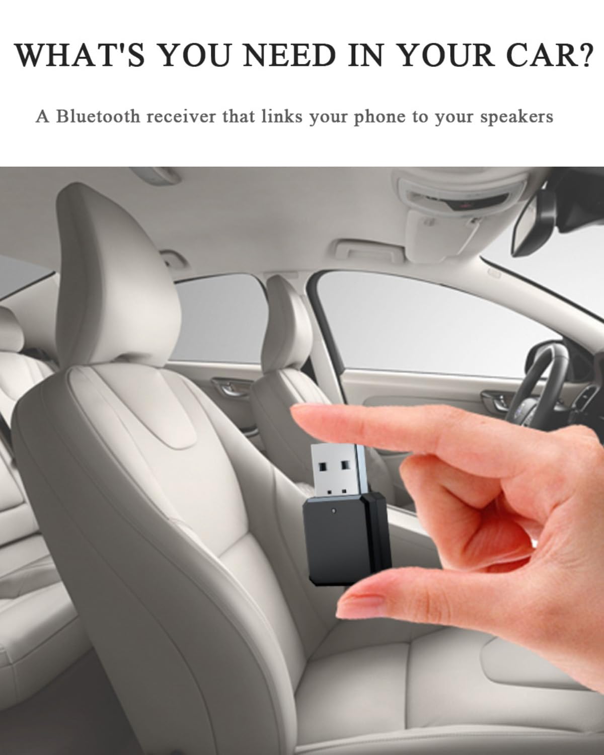 Nuovo ricevitore Bluetooth USB per auto 2025 5.1 con AUX da 3,5 mm, interfaccia USB Plug and Play, microfono integrato, doppia connessione per auto/PC/TV/altoparlanti cablati