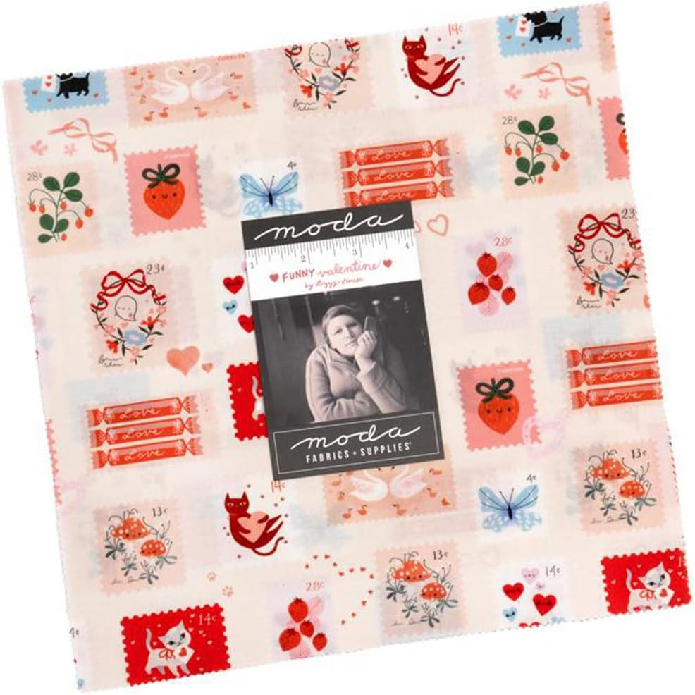 Lizzy House Funny Valentine Layer Cake 42 10-inch Squares Moda Fabrics 37140LC