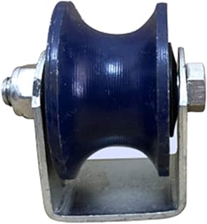 FURLOU Heavy Castor Wheels-U-Groove Casters Sliding Gate Sheave Track Roller,Cast Iron,Heavy Duty Barn Door Rigid Wheel,Hardware for Inverted Track,Round Tube,Rolling Gate,Industrial Machines,Wire Rop