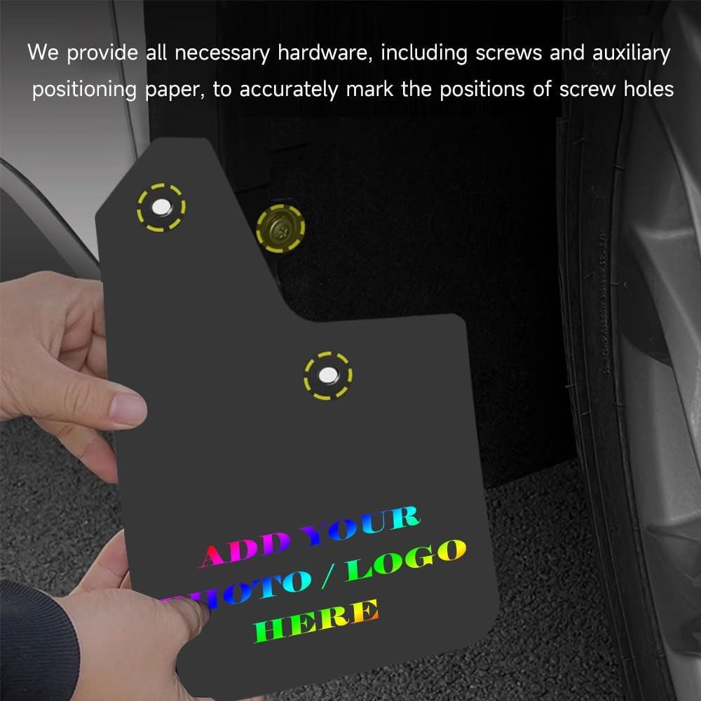 Personalized 4pcs Car Universal Mud Flaps Customized Splash Guards Mud Flaps Mudflaps Custom Mudguard Fenders Set for Car Pickup Truck SUV