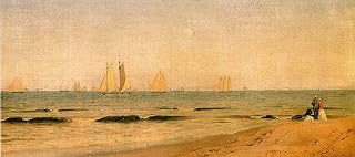 NHPVHNRW Famous Modern Artwork Famous Art Print Sandy Hook by Sanford Robinson Gifford Classic Painting for Home Decor 60x90cm