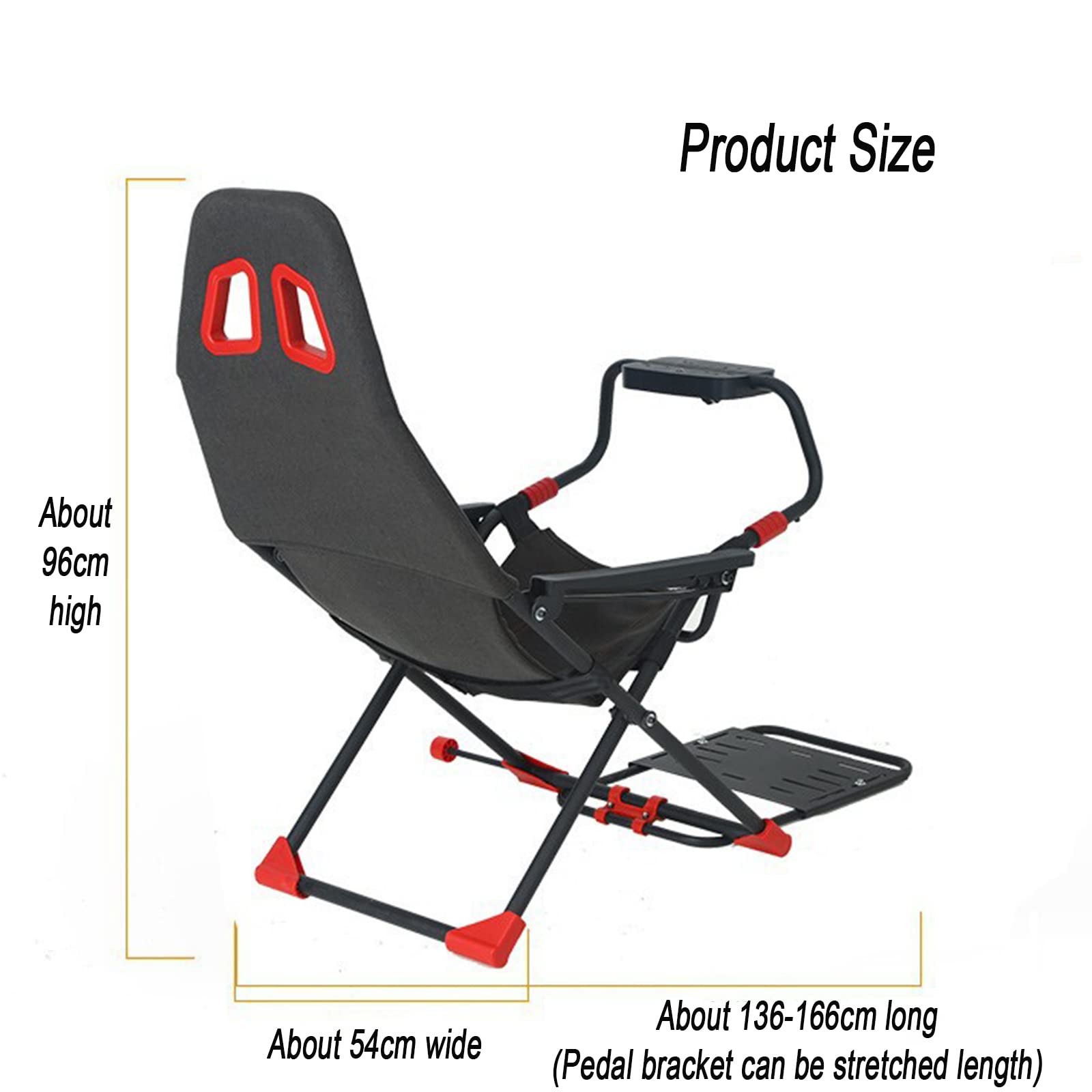 Simulatore di ruota da corsa regolabile con sedile ergonomico - Design pieghevole per console di gioco e PC
