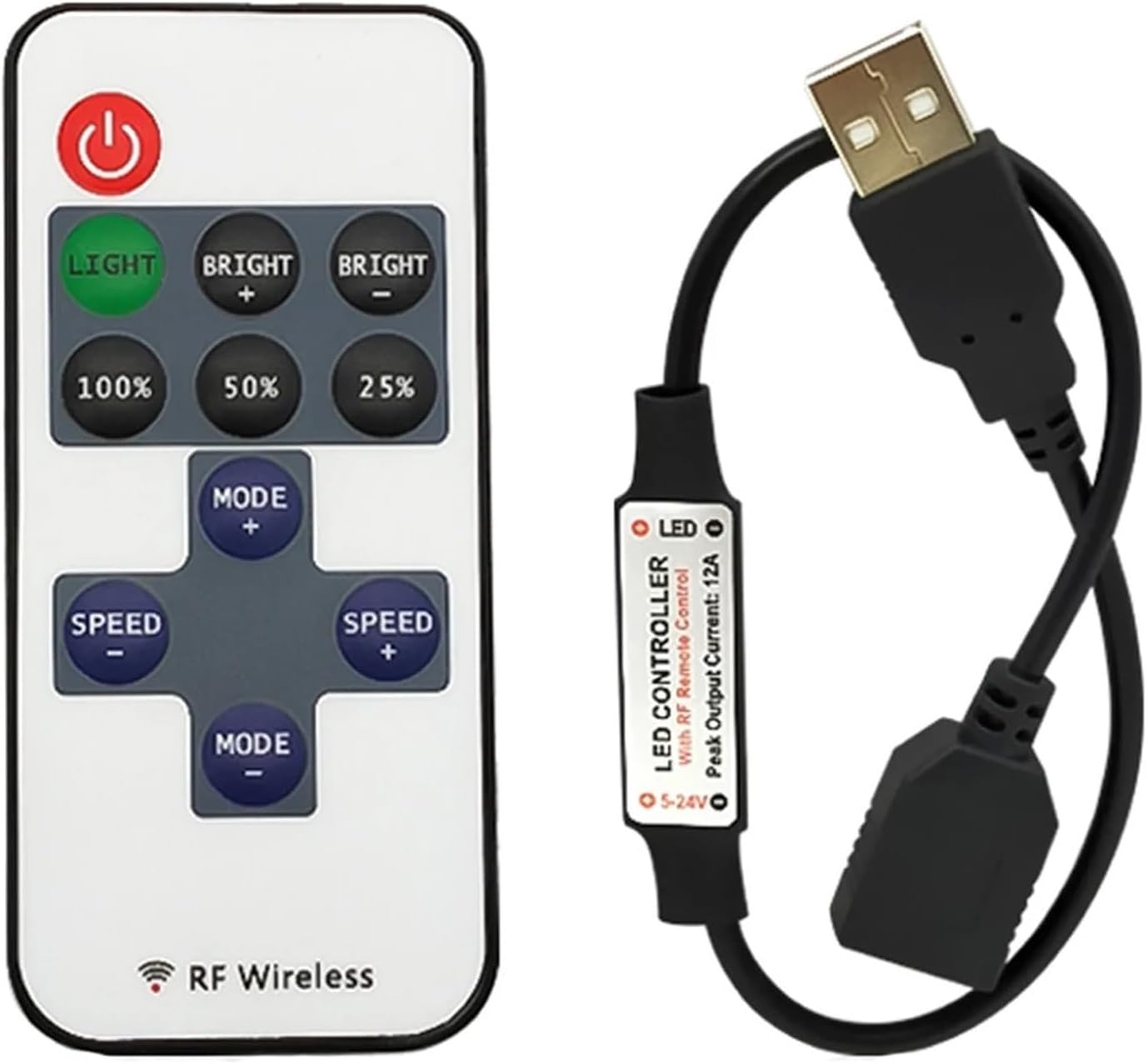 1 ピース DC5V 11 キー LED ライトストリップコントローラ調光器 リモート USB インターフェイスコントローラに適した