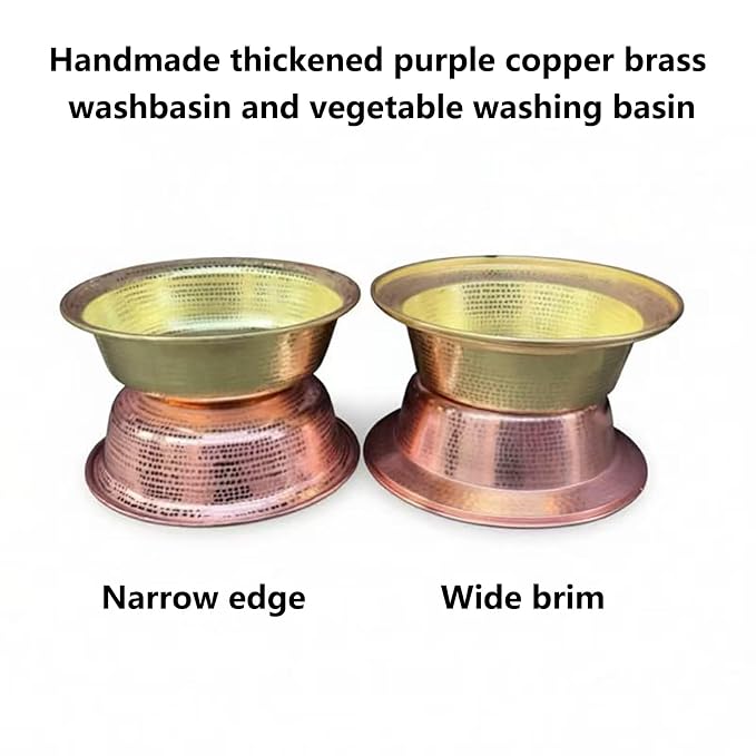Lavabo de Cobre Martillado a Mano para Pies y Pedicura 15.8 in miniatura 2