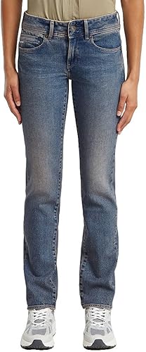 G-STAR Midge Slim Straight Jeans, Jeans para Mujer, Azul (Antique Faded Lithium 
