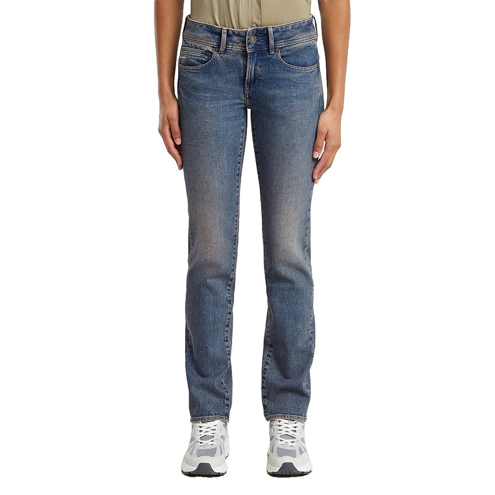 G-STAR Women's Midge Slim Straight Jeans, Blue (Antique Faded Lithium Flame D26424-d503-h072), 28W x 30L