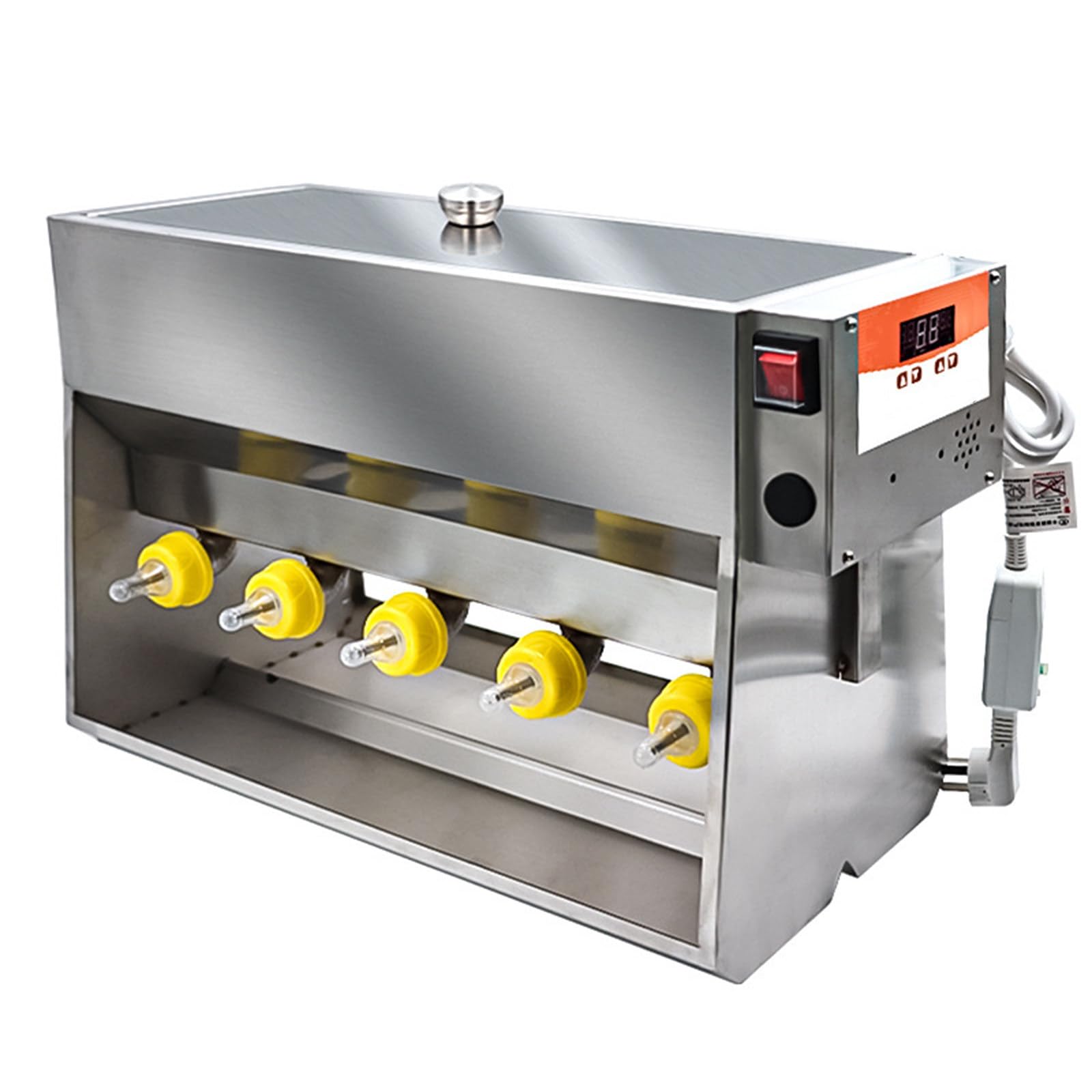 GwlThixion Stainless Steel Piglet Automatic Constant Temperature Milk Feeder, 10/14 Piglet Feeder, Universal Suckling Machine for Lambs, with Stainless Steel Cover and Valve 10-Digit-VoiceVersion
