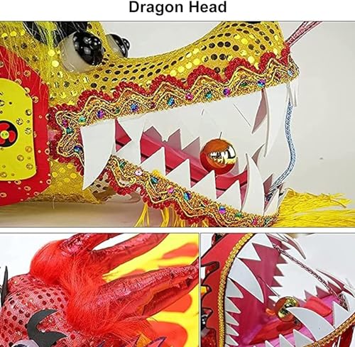 TFG - Ttfd Dragon Flag, Fitness Dragon Dance Ribbon, Beach Park Fitness Dragon Dance, 8m/10m/12m Ribbon Throwing Tow Cable(10m/32.8ft)