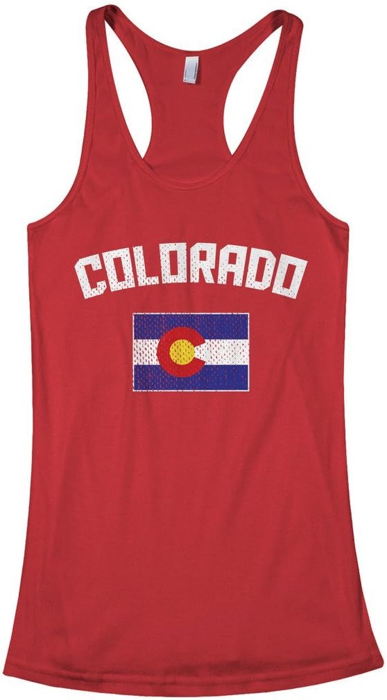 Threadrock Women's Colorado Coloradan Flag Racerback Tank Top