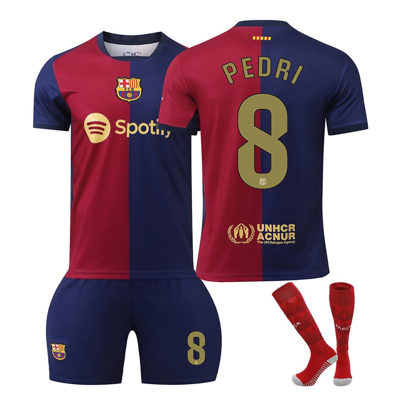 新品✨ 25-26 バルセロナ 背番号8 ペドリ ジャージ L 25/26 バルセロナホームユニフォーム ペドリ PEDRI 8番ジャージ L 25