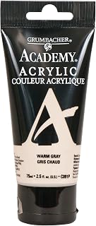 Grumbacher Academy Acrylic Paint, Gloss, 75ml/2.5 Ounce Plastic Tube, Warm Gray (C091P)