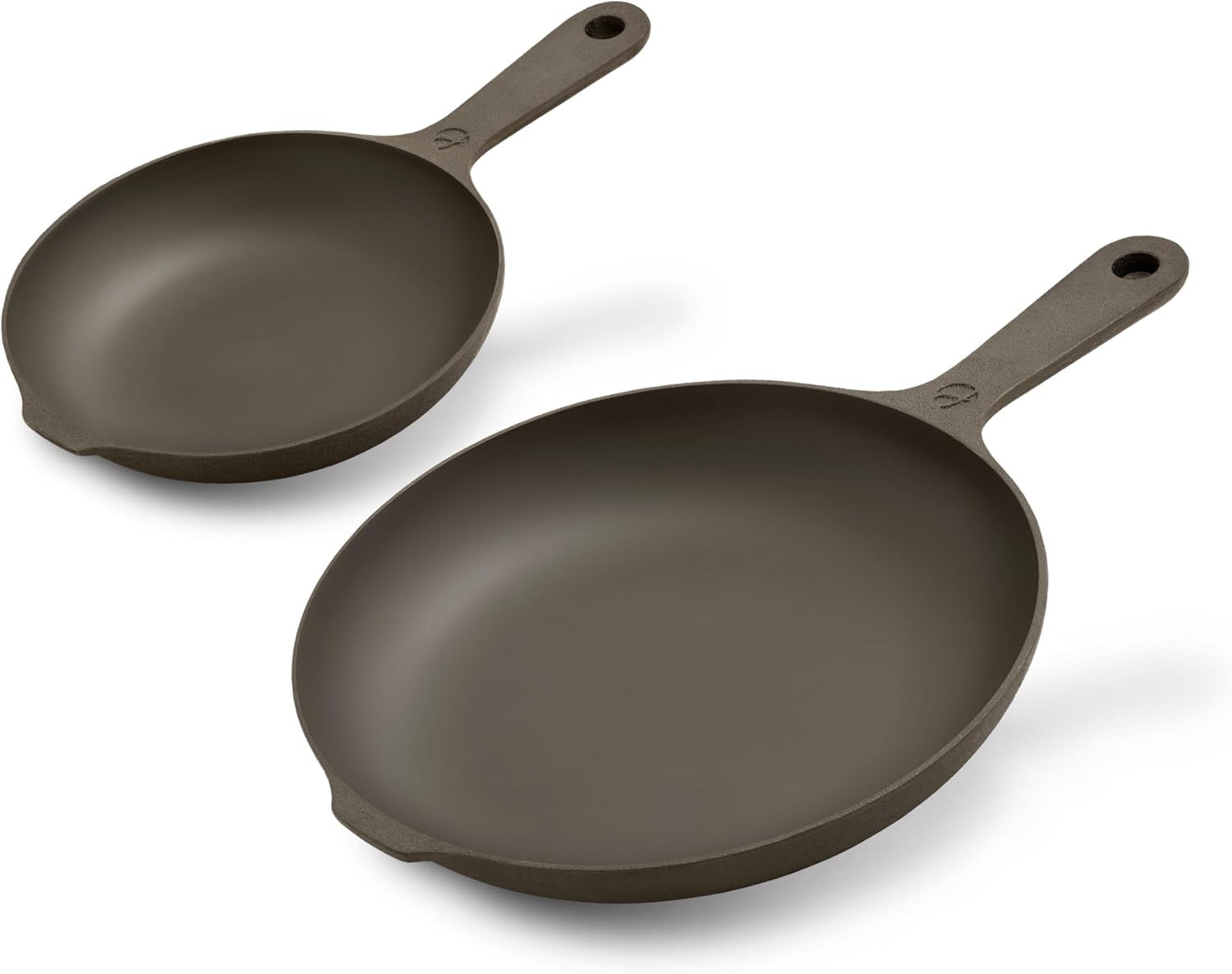 Chef Skillet - Lighter, Smoother, Naturally Nonstick, Preseasoned, Oven Safe, Cast Iron Skillet Chef Skillet (8" + 10" Set)