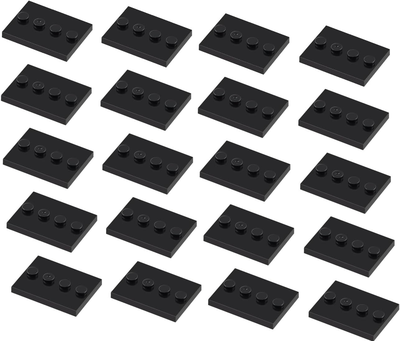Display Stand for Mini Figure, 50 Piece Classic Bracket Plate 3x4 with 4 Studs, Compatible with Lego Parts and Pieces
