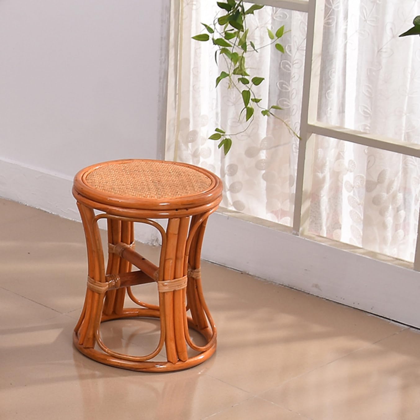 Amazon｜THLD ラタン ラタンスツール ラタンチェア 籐 木製スツール 