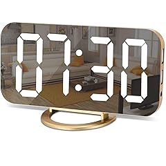 SZELAM Digital Alarm Clock,LED and Mirror Desk Clock Large Display,with Dual USB Charger Ports, 3 photo SZELAM Digital Alarm Clock,LED and Mirror Desk Clock Large Display,with Dual USB Charger Ports, 3