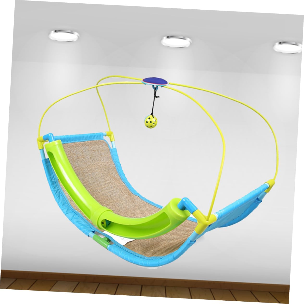 Cat Hammock Bed with Bell Adjustable Cat Cage Swing Mattress for Kittens Soft PET Bed Cushion for Indoor Use