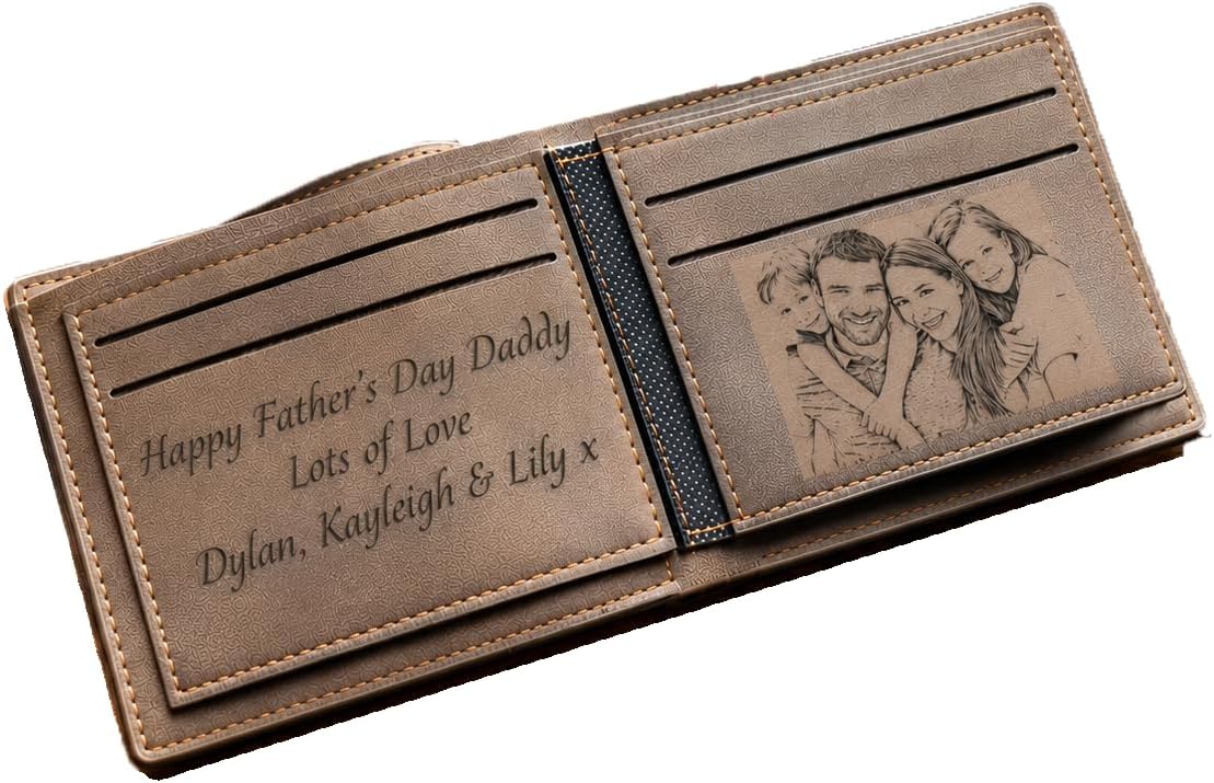 Personalised Photo Wallet for Men, Custom Picture and Message Gift