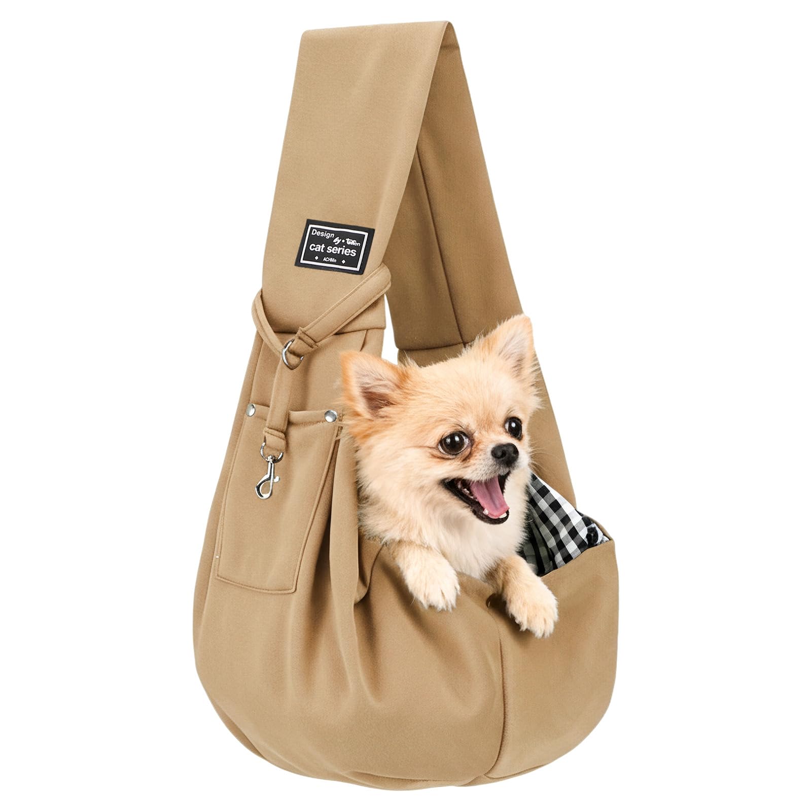 Transportín para perros cachorros, reversible, pequeño hasta 7 kg, cómodo, bolsa de transporte para perros, seguro con mosquetón, correa de transporte, bolso bandolera para mascotas, paseos