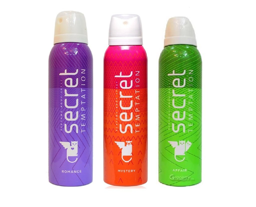 secret temptation romance, mystery, affair (pack of 3) 150ml each