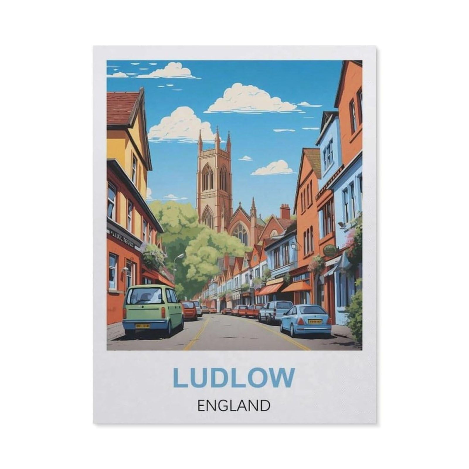 Metal Tin Sign，Ludlow England(30x40cm）