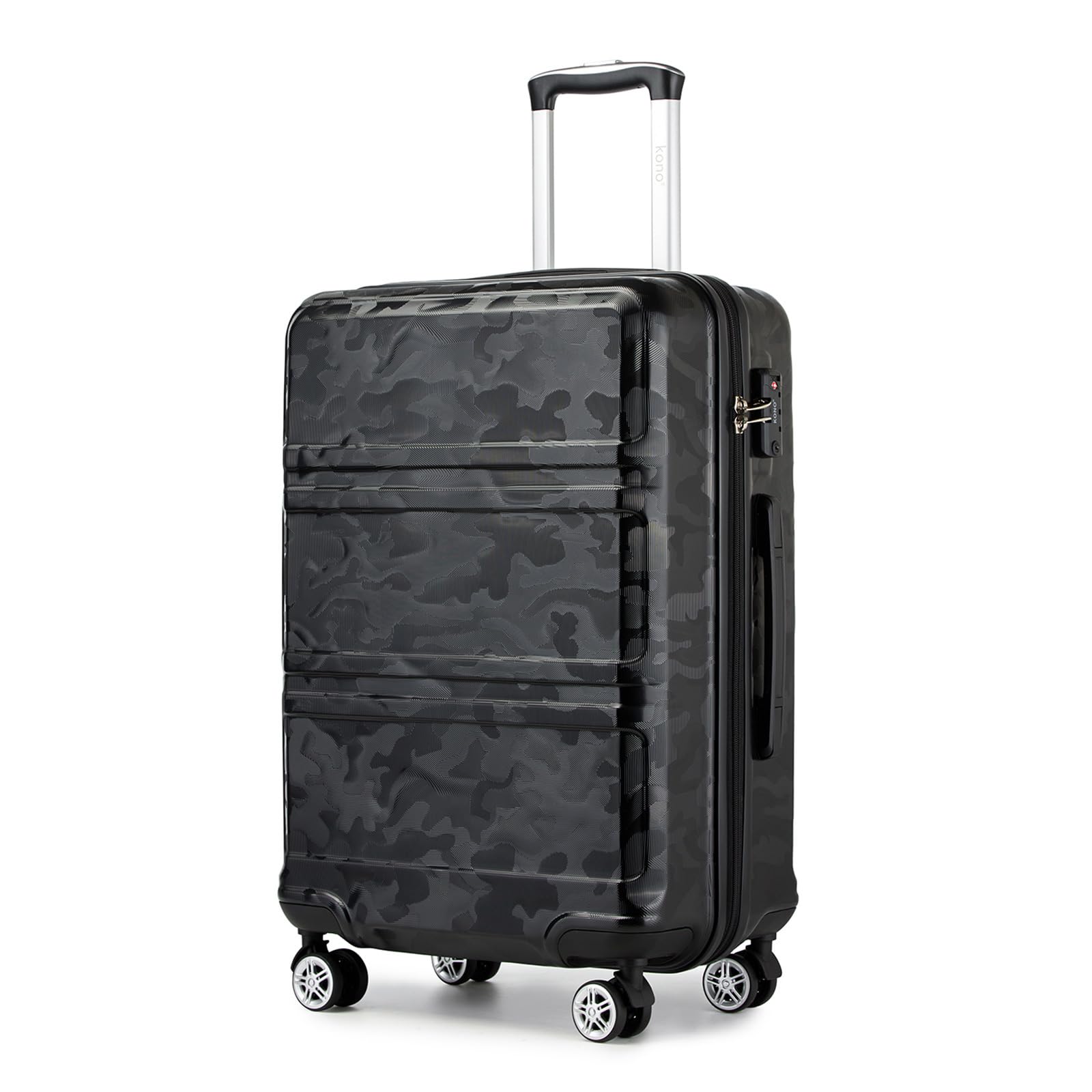 KONO Koffer Hartschalenkoffer, ABS+PC Trolley mit TSA Schloss, 360° Leisen Rollen,Klein/Mittelgroß/Groß/Großer Reisekoffer für Langreisen-und Kurz,S/M/L/XL/XXL