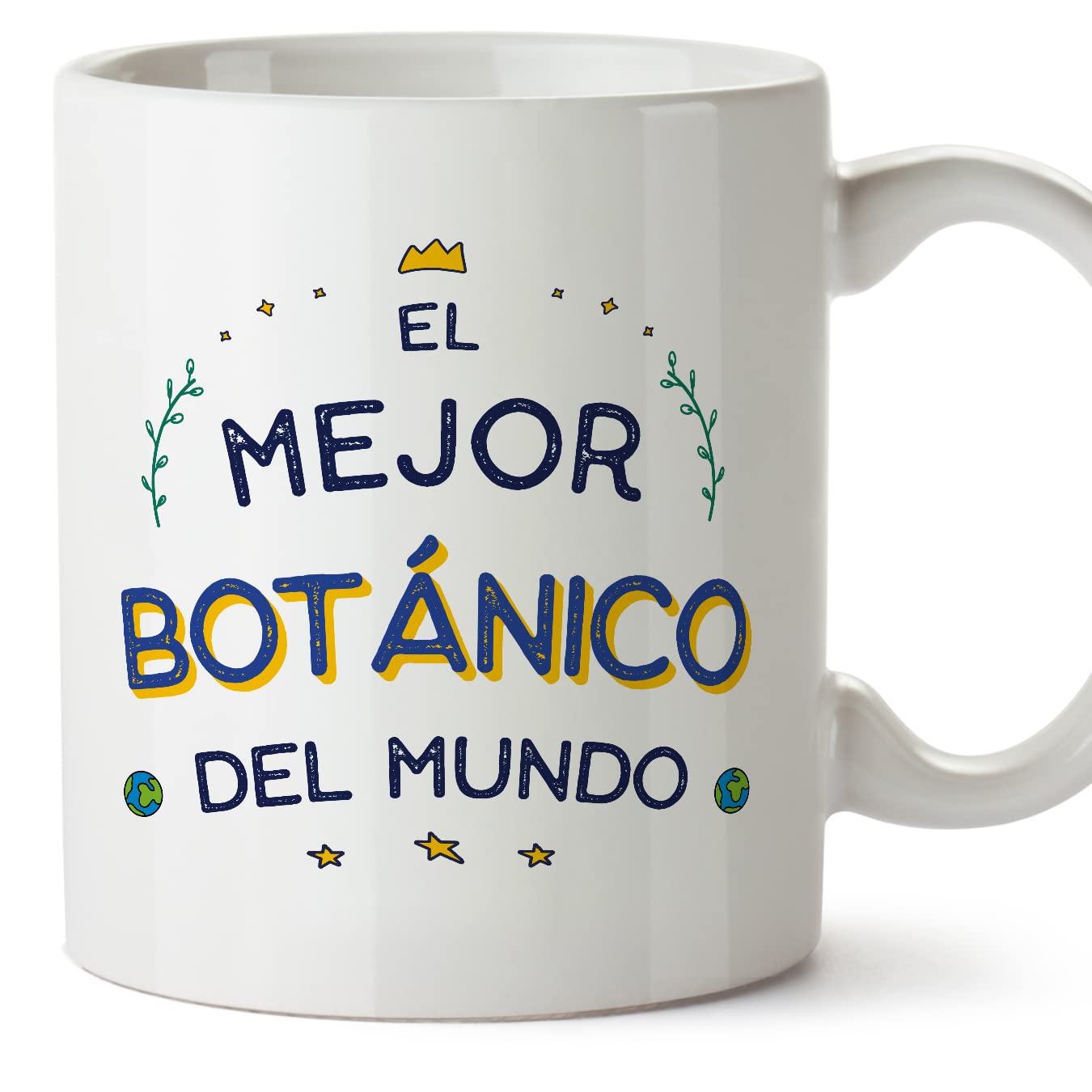 MUGFFINS Botanist Man Mug - in Spanish - Mejor del Mundo - Funny Gift for Colleagues - Ceramic 11oz Mug — image 1