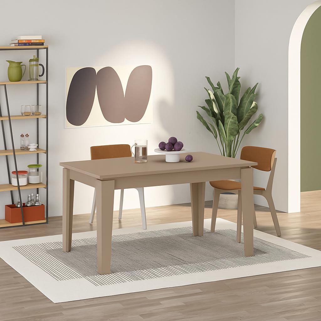 Totò Piccinni Tavolo ERON in legno allungabile 140/190x80x75,5h (Tortora)