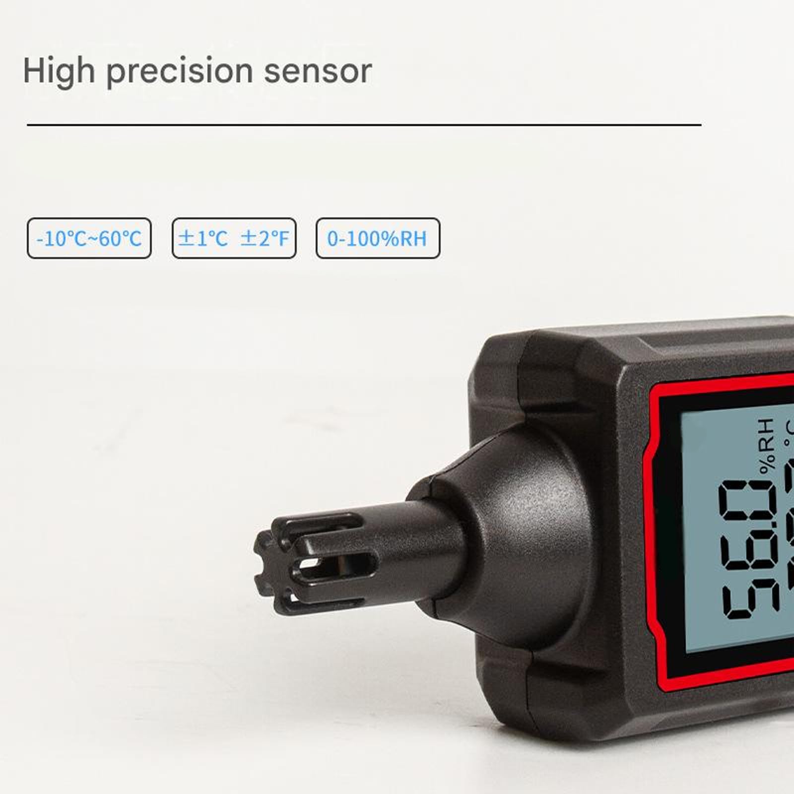 Professioneller digitaler Feuchtigkeits und Temperaturtester mit Speicherfunktion, leichtes Design für Reisen, Camping, Lagerung, Innen Feuchtigkeitstemperaturmesser