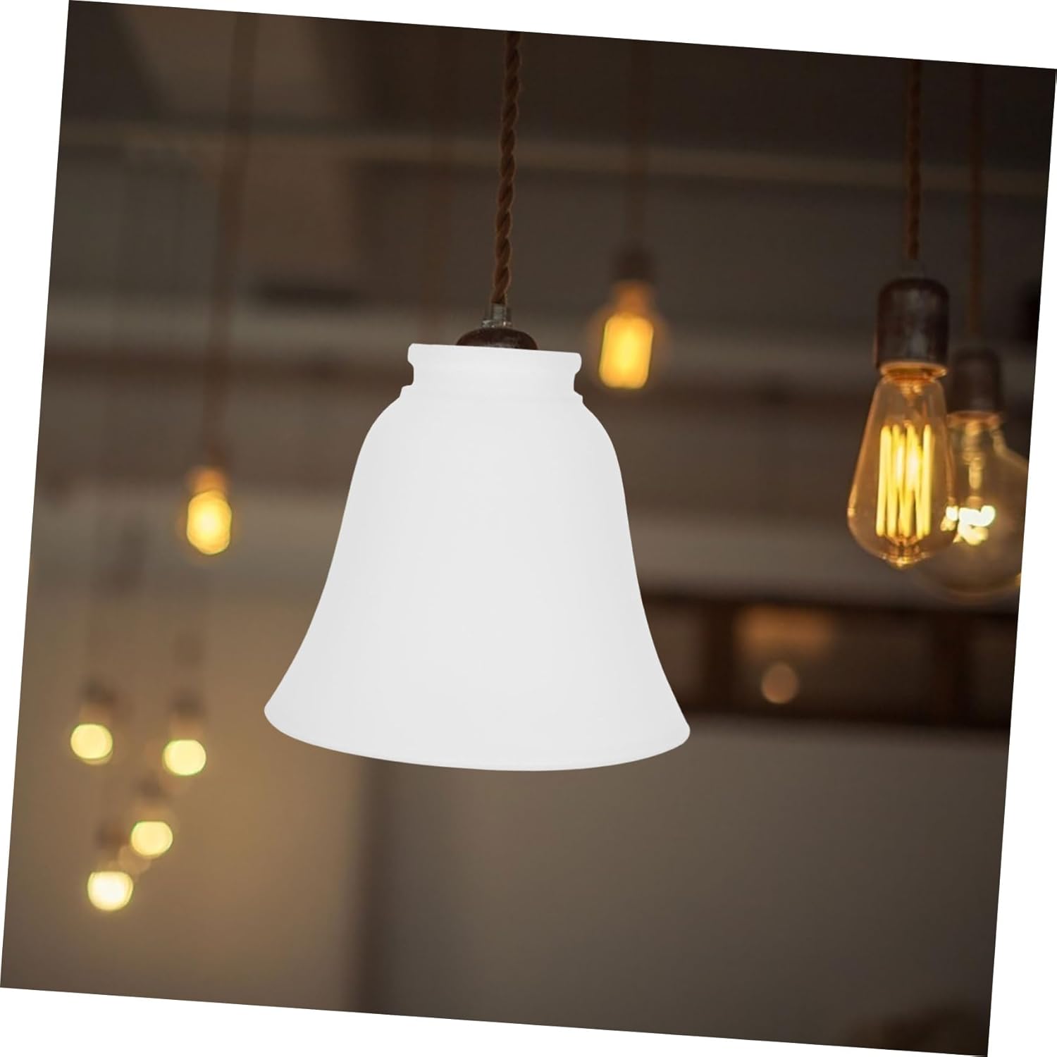 Glass Lampshade for Pendant Ceiling Light Replacement Cover for Hanging Lamp Shades Bulb Socket