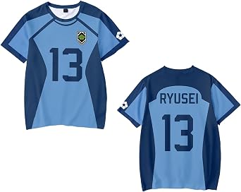 WJHYWDH Anime Blue Lock Yoichi Isagi Cosplay T-Shirt Merch Casual Short Sleeved T Shirt Unisex Tee