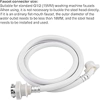 Vista 4 de Mangueras portátiles para lavadora, manguera de drenaje para lavavajillas, manguera de entrada de agua para lavadora, conector de tubo de lavado