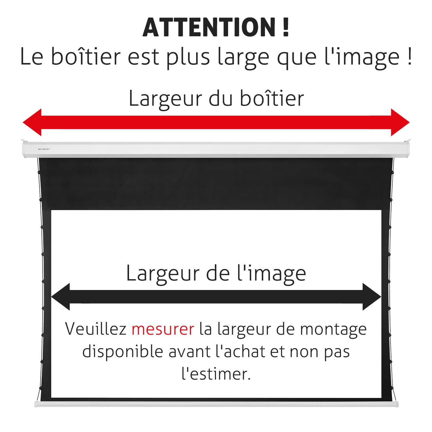 ESMART Professionnel MIMOTO Écran de Projection Moteur 186 x 105 cm (84") 16:9 | Télécommande programmable | Écran de Moteur d'écran de Projection de projecteur électrique de cinéma Maison