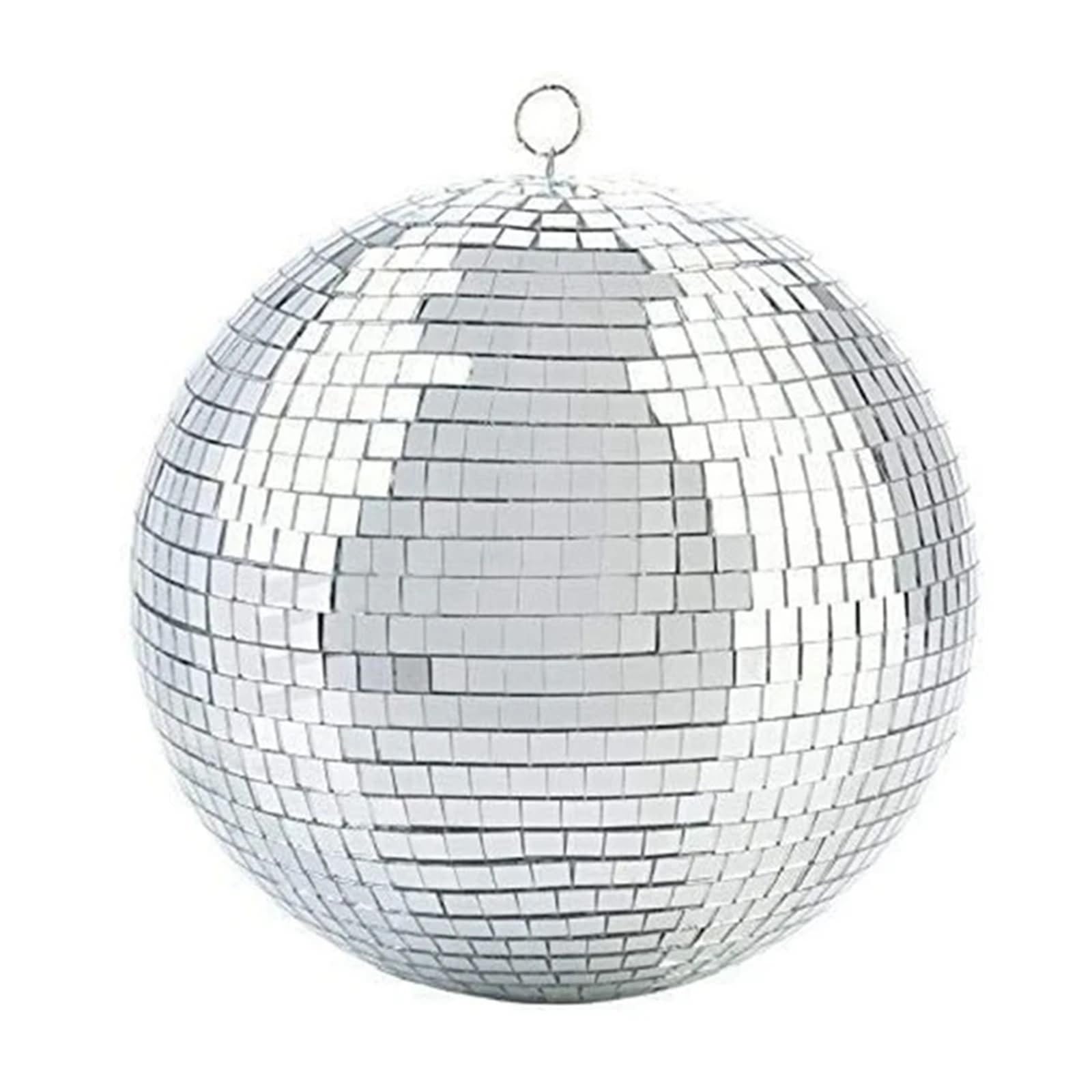Dekoracja imprezowa lustrzanej kuli dyskotekowej, Disco Ball Lustro Odblaskowe, obrotowe światło, srebro, wiele rozmiarów na wesele(25cm)