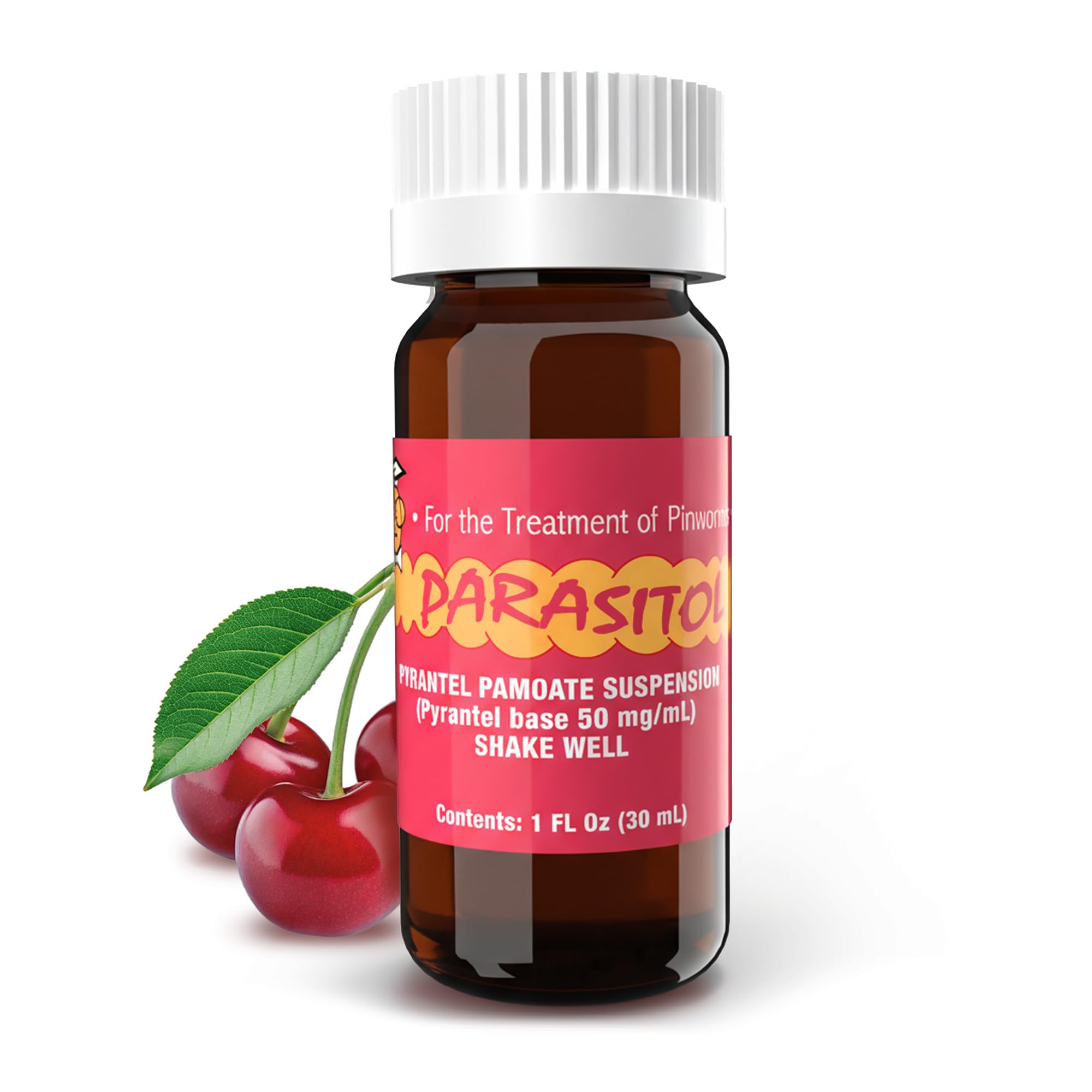 PARASITOL Pinworm Medicine for Family | Effective Deworming Formula with Pyrantel Pamoate, Quick Relief for All Ages, Easy Liquid Form, Safe & Gentle, Human Dewormer for All Parasites, 1 Fl Oz, 1-Pack