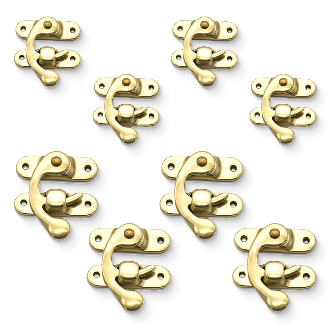 8 Pezzi Antico Hasp, Antico Hasp Gancio,Hasp Antico Legno,Gancio a Scatto Hasp,oro Scatola di Legno Hasp,Antico Hasp,Bronzo Hasp,Hasp Gancio,per Portagioie,Scatole Regalo,Scatola in Legno