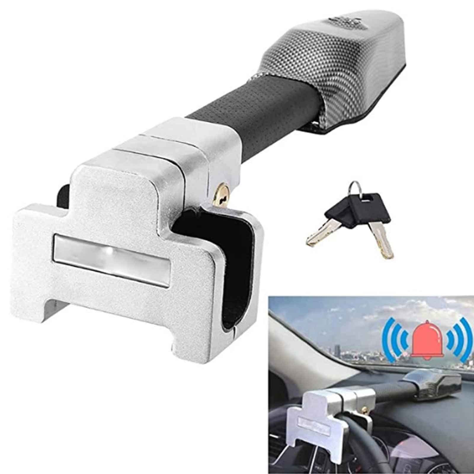 Canne Antivol Voiture, Univereselle Antivols Auto Volant de sécurité du Volant Alarme Verrouillage de l'alarme Anti-Rust SUV Sécurité