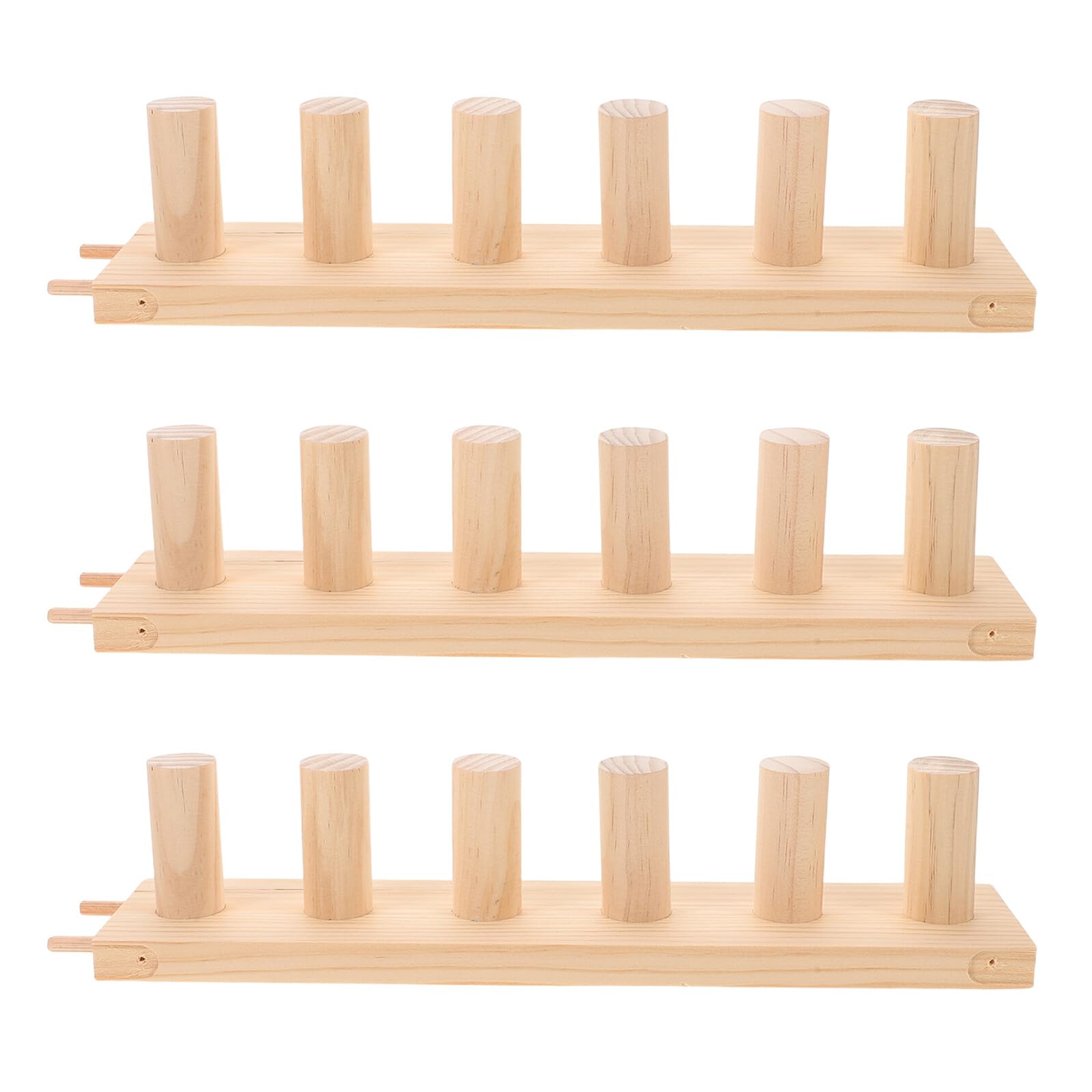 Métier à Tisser en Bois 3 Segments 33x7,1x7,1 Cm Outil de Tissage pour Fil et Planche à Tricoter Kit Manuel pour Fabrication de Couvertures et Écharpes DIY, Accessoires de Tricot