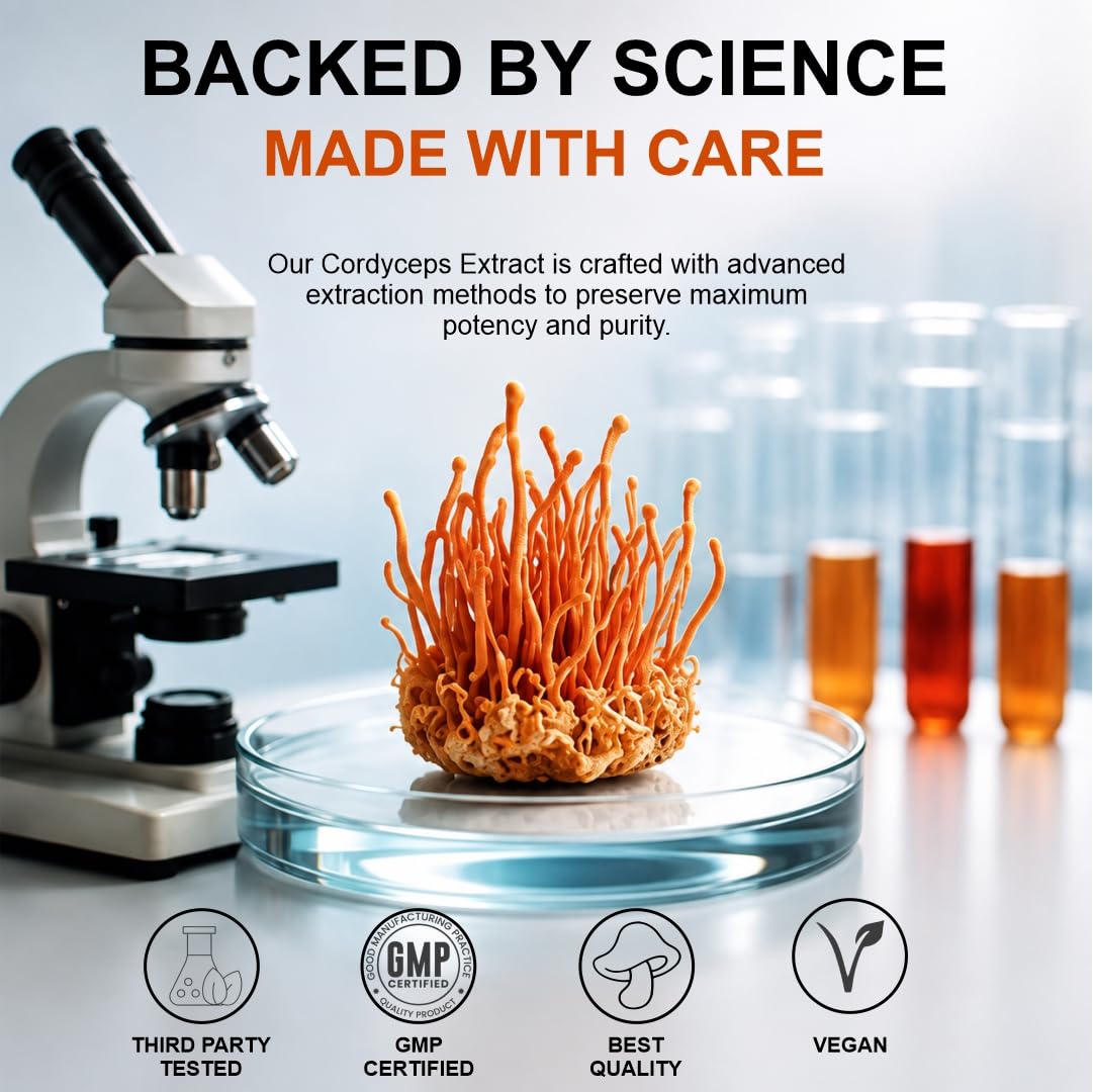 Coretribe® Cordyceps Militaris Mushroom Extract Capsules |Strength|Focus, Superfood Supplement,| Vegan, Non-GMO, 30 Count .for Optimal Health Benefits, 100% Authentic Cordyceps Easy-to-Swallow — Amazon image 7