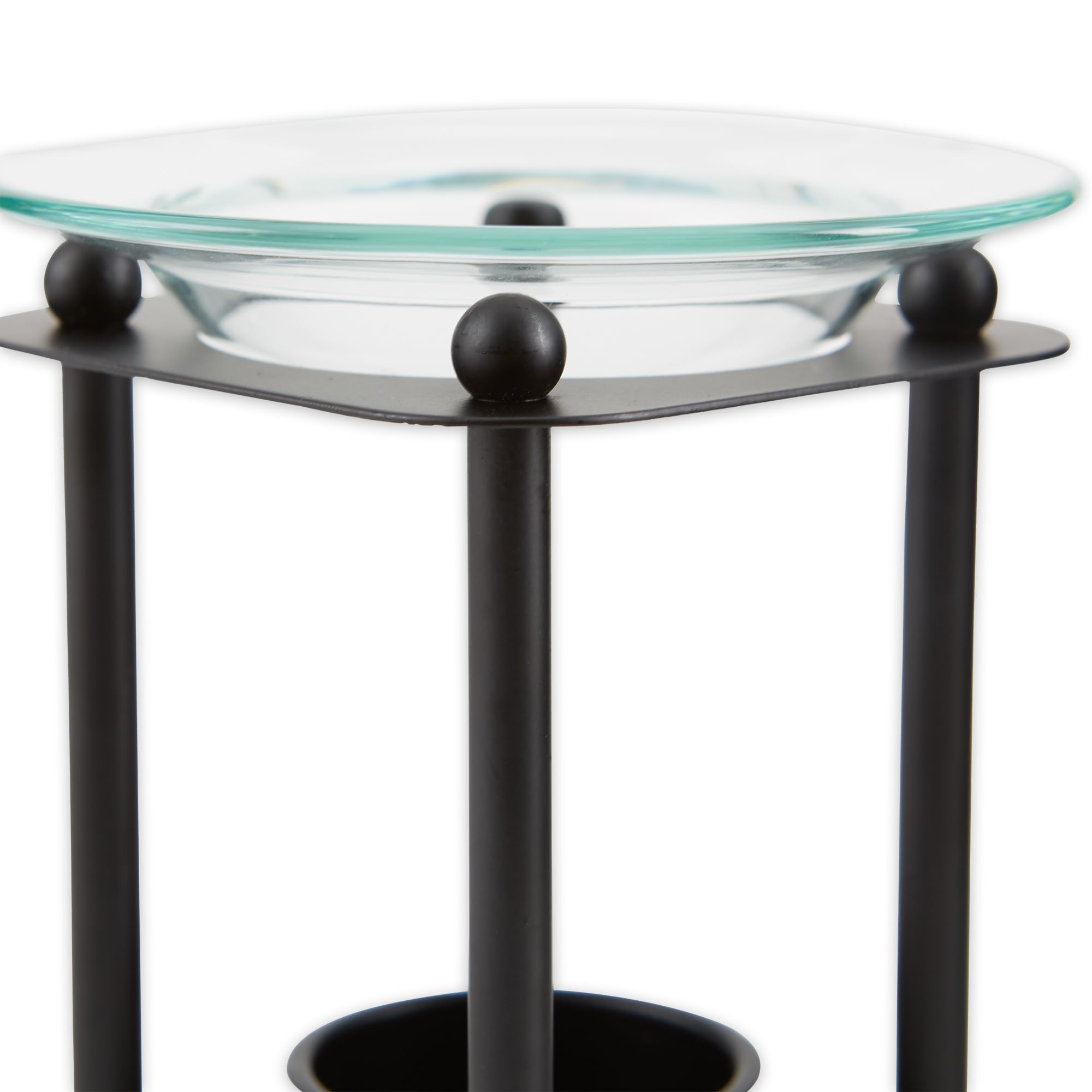 Gifts & Decor Duftlampe mit Duftlampe, modernes Design, asiatisches Kerzen-Aroma, Schwarz