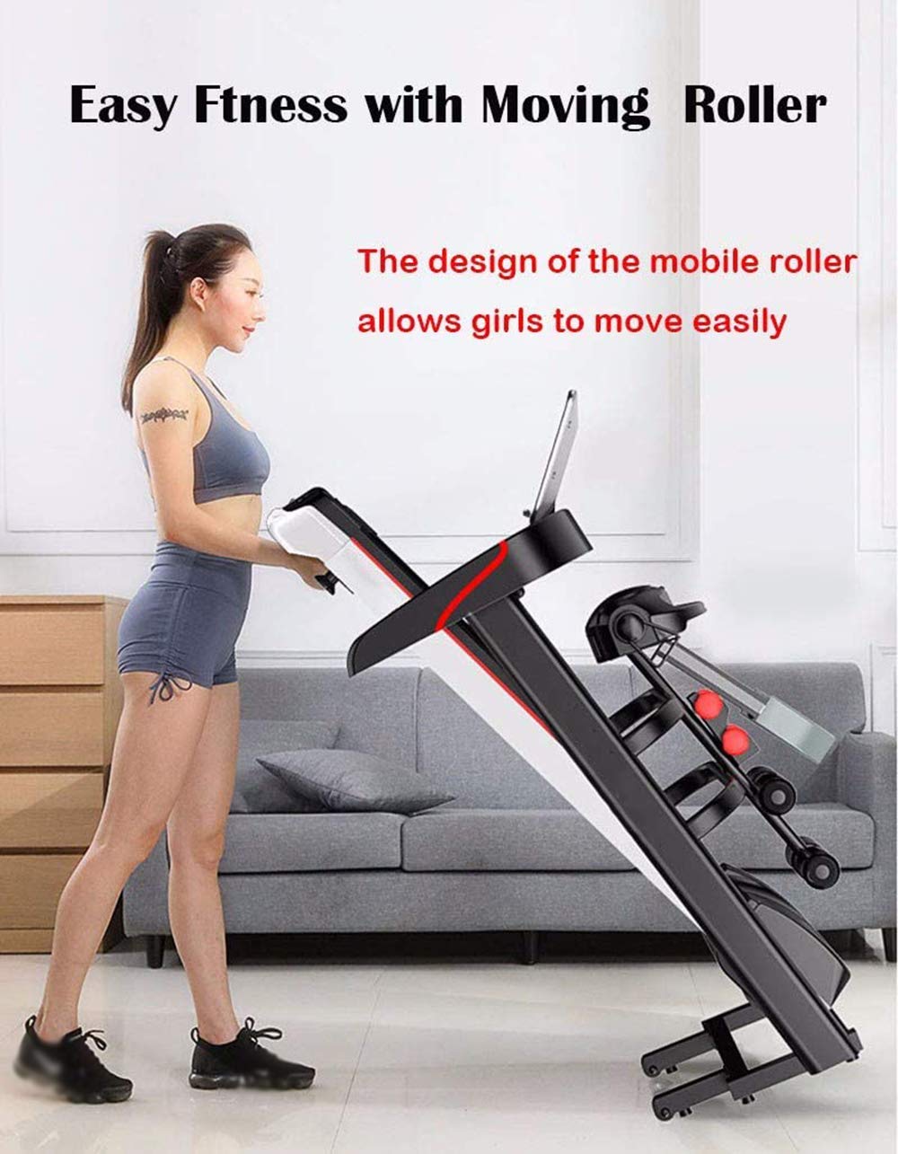 Amazon | トレッドミル折りたたみ式電動トレッドミル 2.5HP ホーム