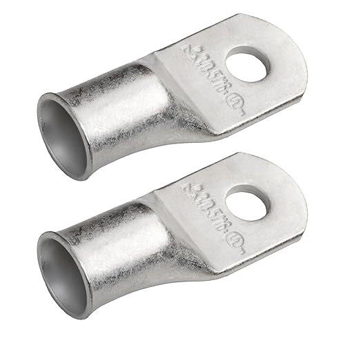 Miniatura 103 de SELTERM - Terminal en anillo de grado marino UL 2/0 AWG 3/8 pulgadas (25 uds) para batería, terminal tubular de cable eléctrico, conector calibre
