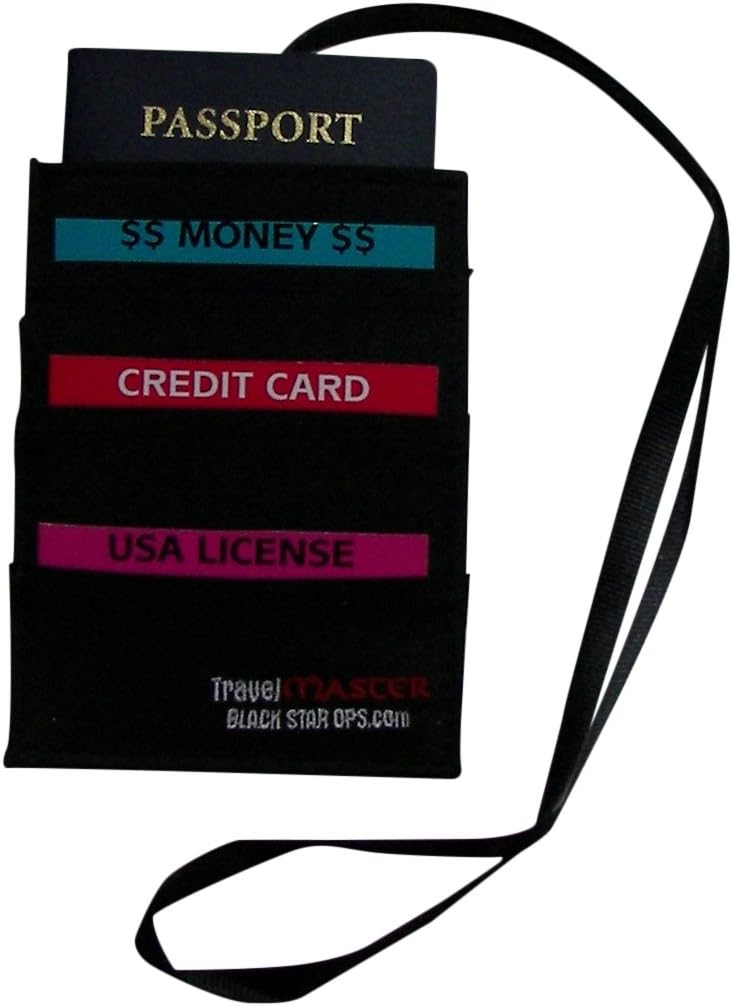 TRAVEL MASTER DUO: HIDDEN TRAVEL WALLET - WITH EASY REMOVABLE NECK LANYARD
