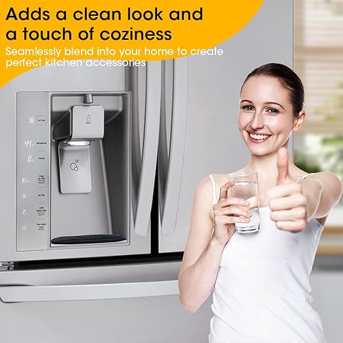 Miniatura 7 de 4P Alfombrilla Magnética para Refrigerador, Bandeja de Goteo de Agua, Protector de Salpicaduras de Cocina, Almohadillas de Seco de Tela Absorbente