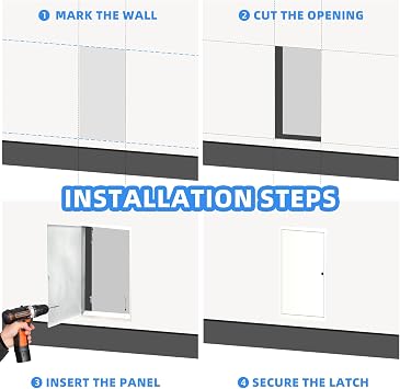 14 x 29 Metal Access Panel, 1MM Thickened Access Panel for Drywall, Aluminum Access Panel for Walls and Ceilings, Rust-Resistant and Easy-to-Install Drywall Access Panel