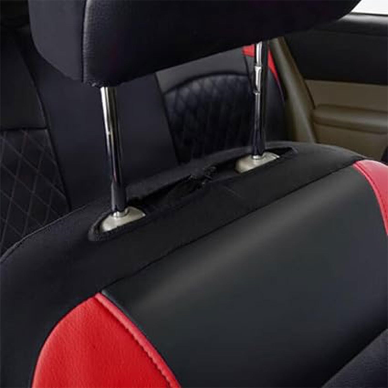 Auto Sitzbezüge Für Fiat 500L Living(351)/500L MPW(351)/500L PRO(330)/500L Trekking(330)，Atmungsaktiv Autositzbezüge Vorne Hinten Autositz Schonbezug Leder Sitzbezug Autositz Zubehör Innenraum